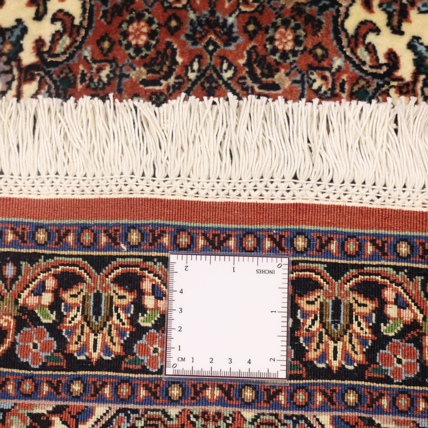 Persisk tæppe - Bijar - 141 x 69 cm - mørkerød