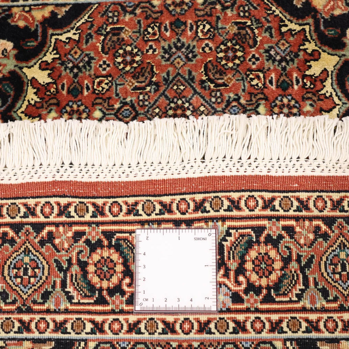 Persisk tæppe - Bijar - 131 x 72 cm - mørkerød