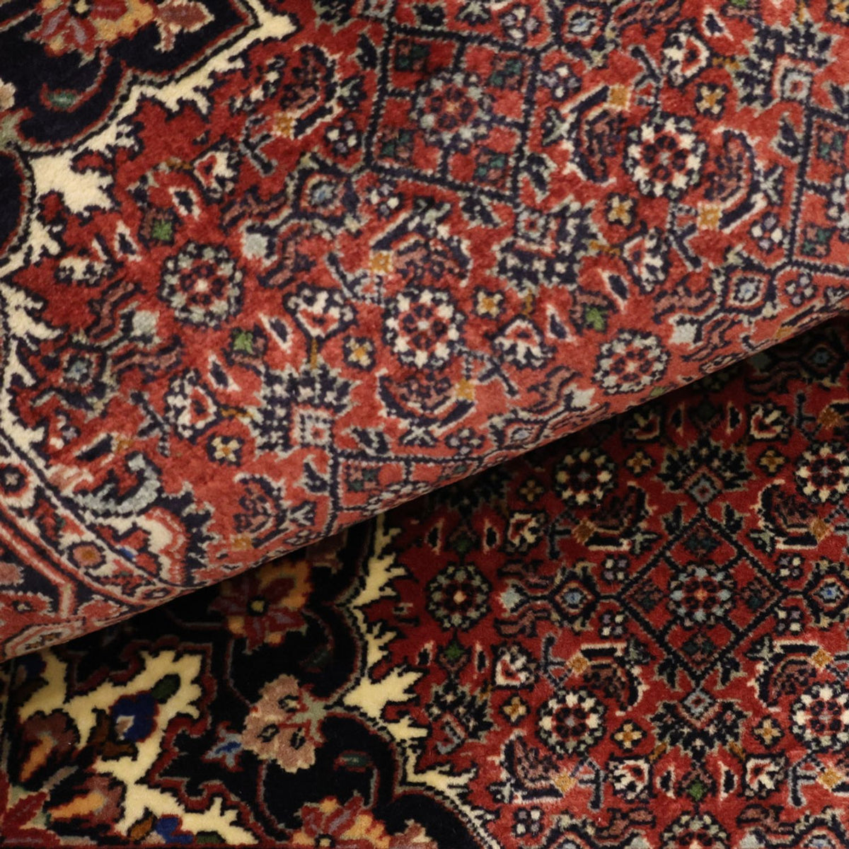 Persisk tæppe - Bijar - 135 x 73 cm - mørkerød