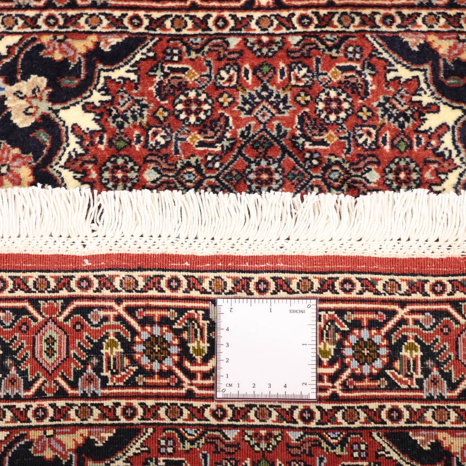 Persisk tæppe - Bijar - 135 x 73 cm - mørkerød