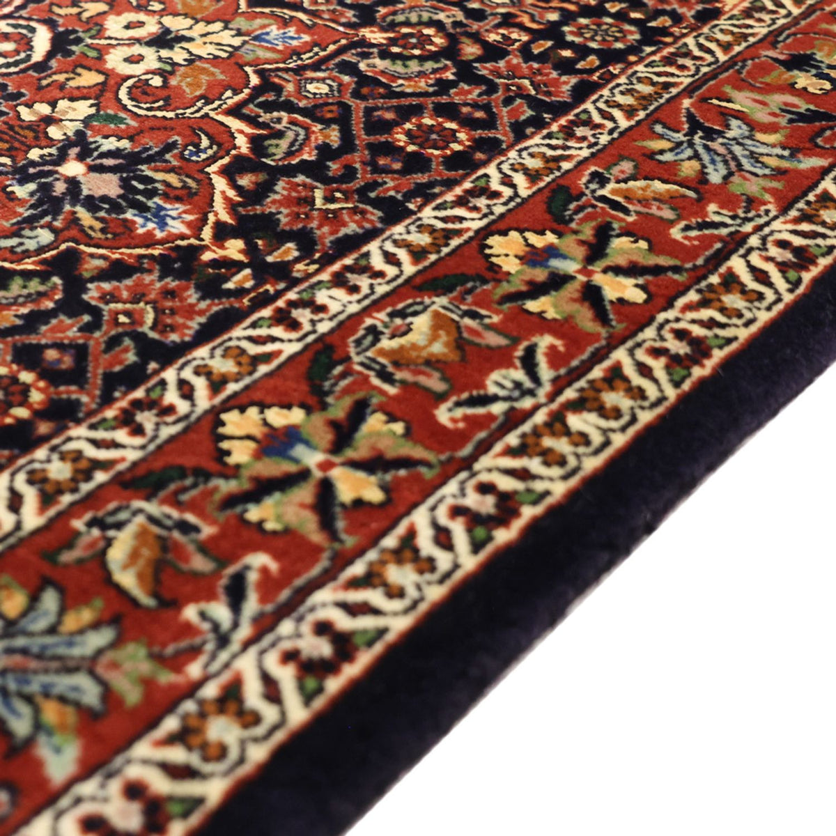 Persisk tæppe - Bijar - 139 x 70 cm - mørkerød