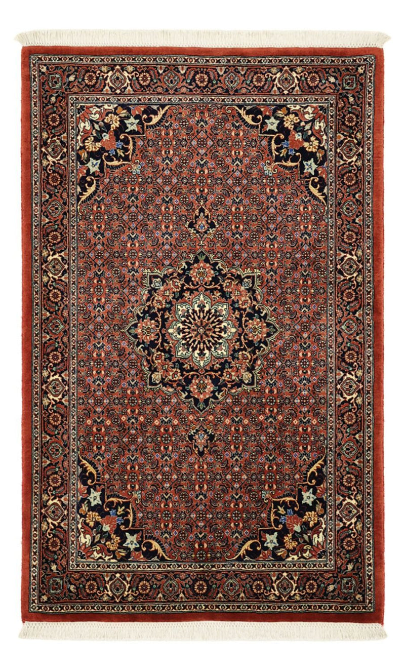 Persisk tæppe - Bijar - 147 x 90 cm - mørkerød
