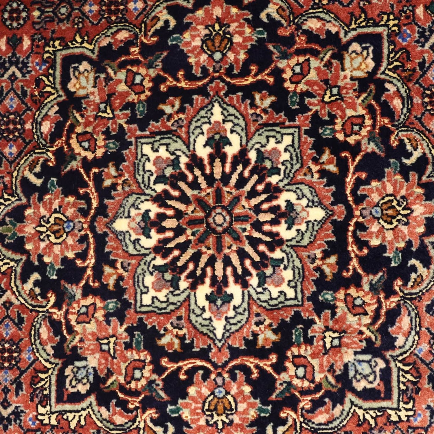 Persisk tæppe - Bijar - 147 x 90 cm - mørkerød