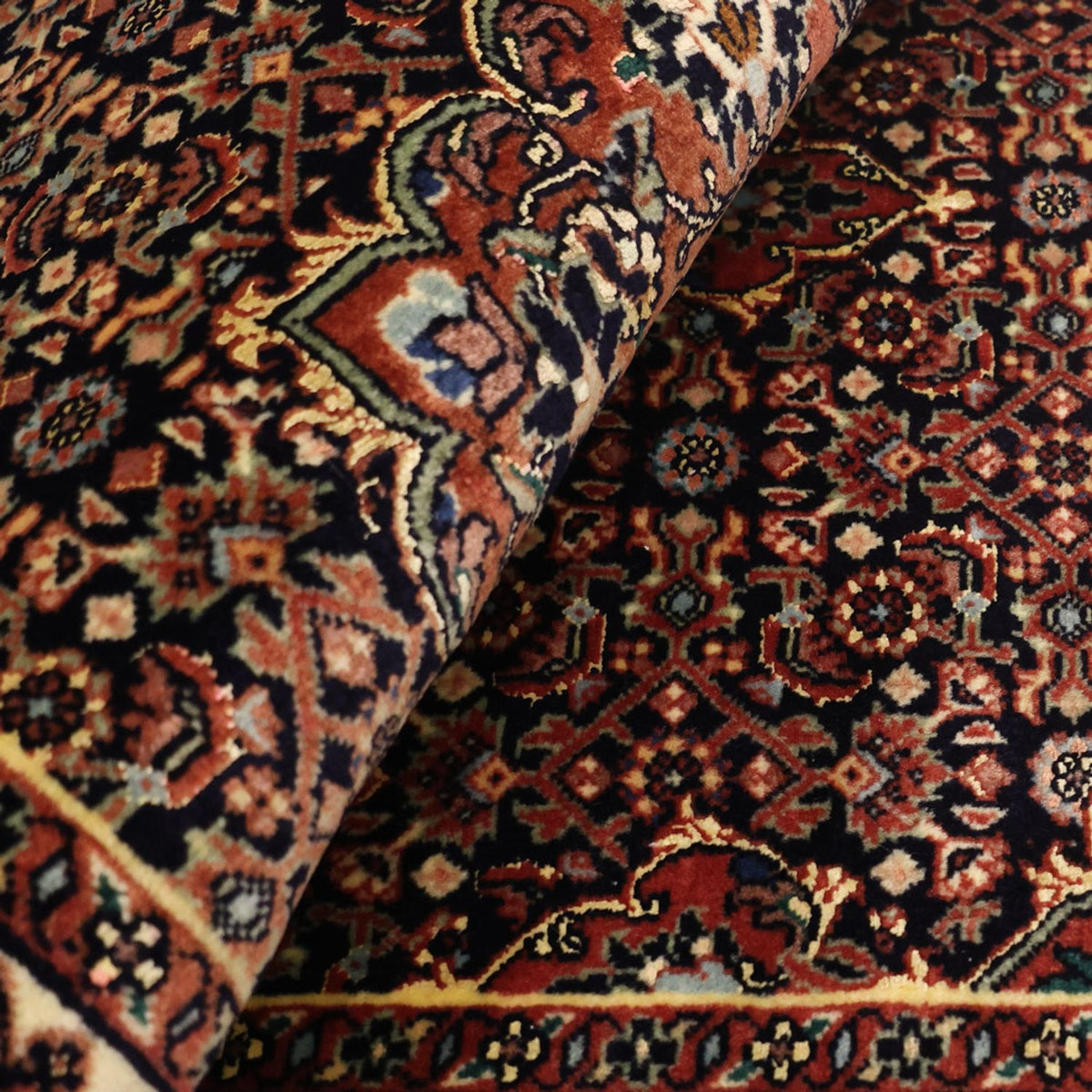 Persisk tæppe - Bijar - 136 x 72 cm - mørk beige