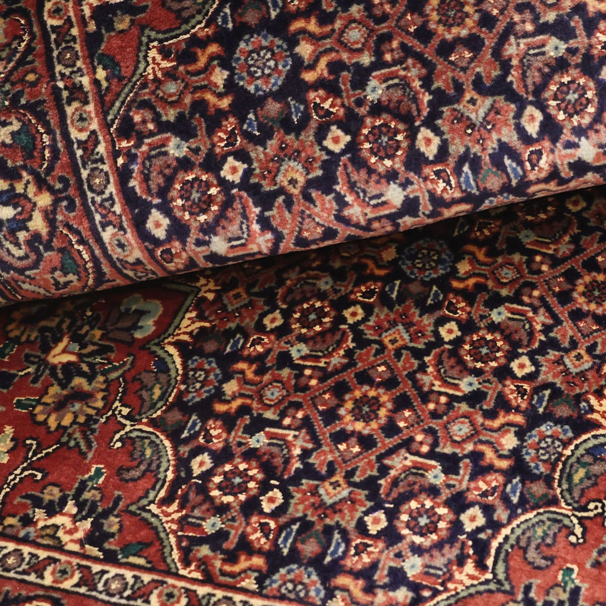 Persisk tæppe - Bijar - 136 x 73 cm - mørk beige