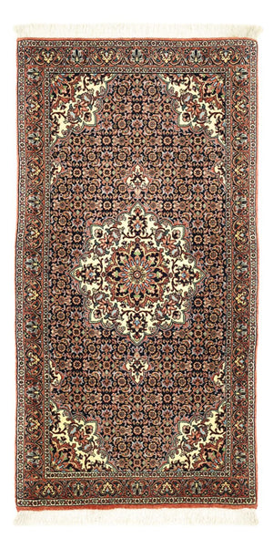 Persisk tæppe - Bijar - Royal - 137 x 70 cm - mørkerød