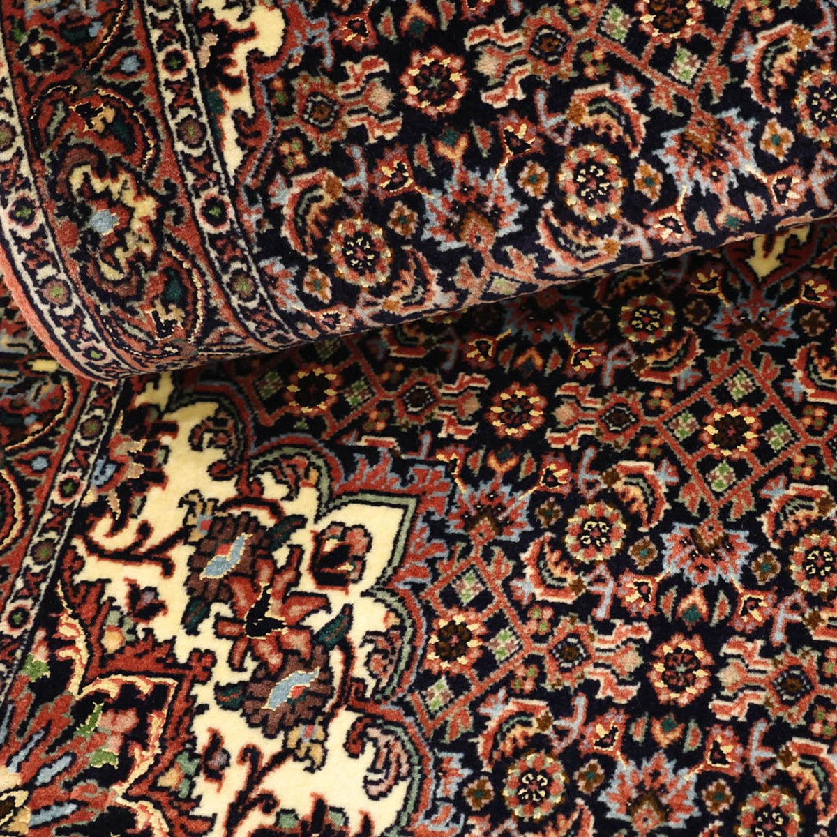 Persisk tæppe - Bijar - Royal - 137 x 70 cm - mørkerød