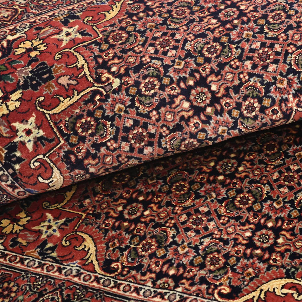 Persisk tæppe - Bijar - Royal - 147 x 91 cm - mørkerød