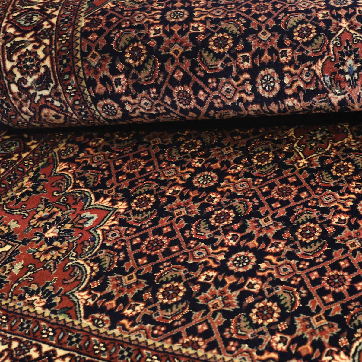 Persisk tæppe - Bijar - Royal - 149 x 89 cm - mørkerød