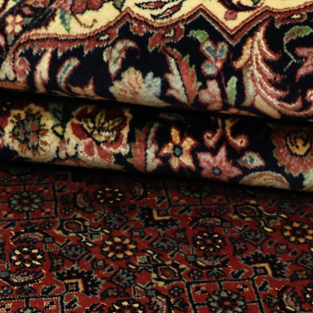 Persisk tæppe - Bijar - Royal - 199 x 156 cm - mørkerød