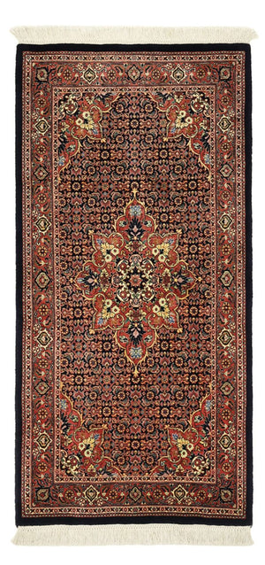 Persisk tæppe - Bijar - Royal - 140 x 70 cm - mørkerød