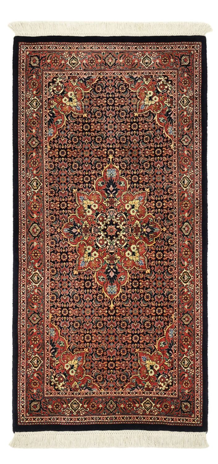 Persisk tæppe - Bijar - Royal - 140 x 70 cm - mørkerød