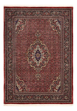 Persisk tæppe - Bijar - Royal - 204 x 145 cm - mørkerød