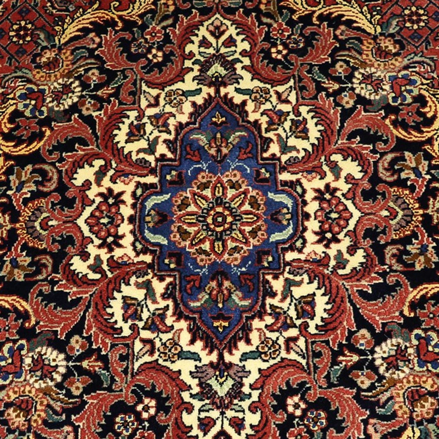 Persisk tæppe - Bijar - Royal - 204 x 145 cm - mørkerød