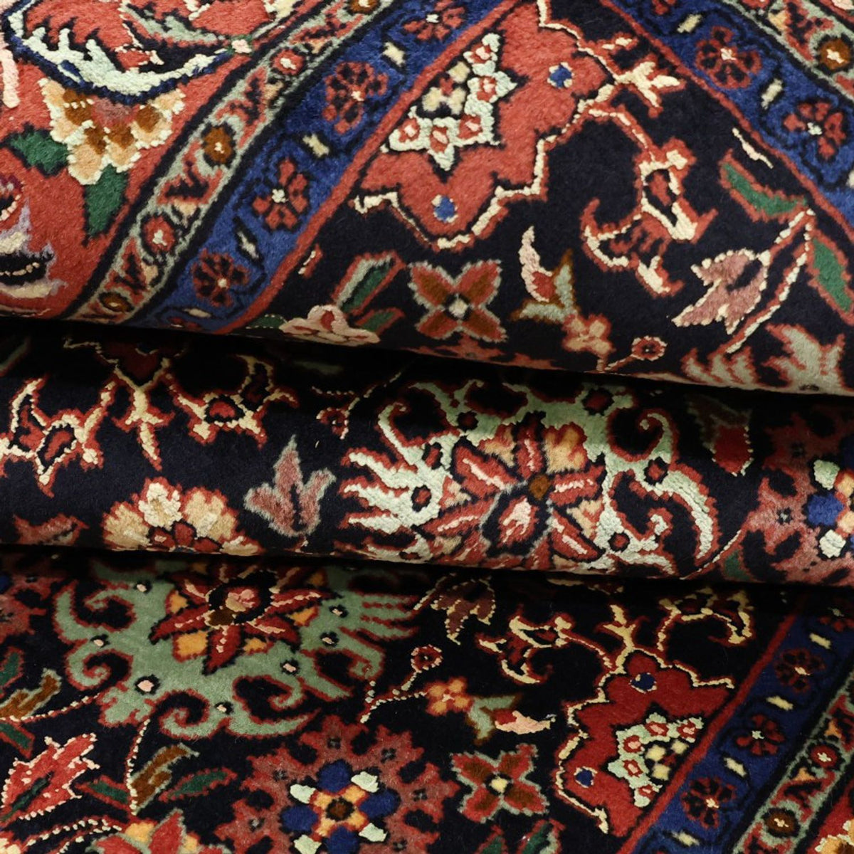 Persisk tæppe - Bijar - Royal - 208 x 132 cm - mørkeblå