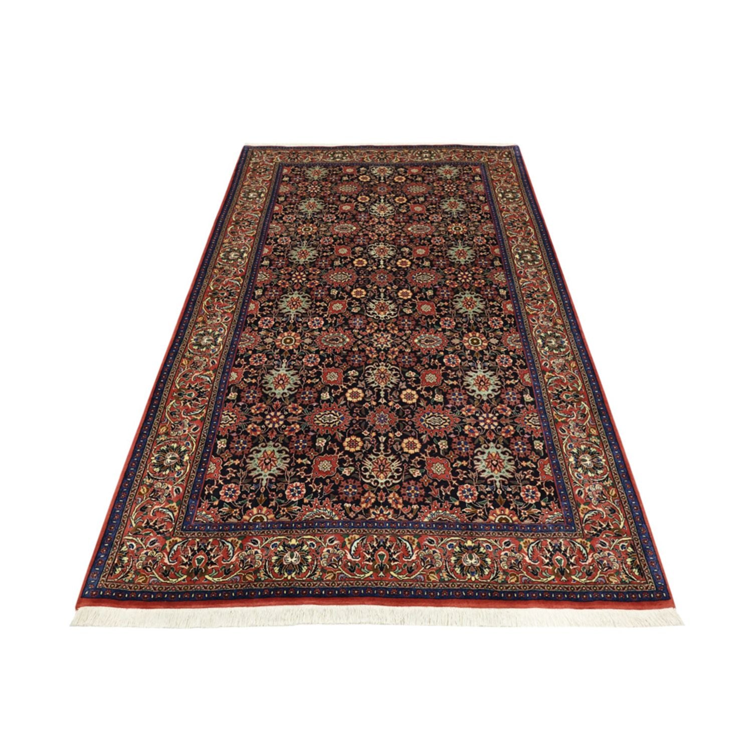 Persisk tæppe - Bijar - Royal - 208 x 132 cm - mørkeblå
