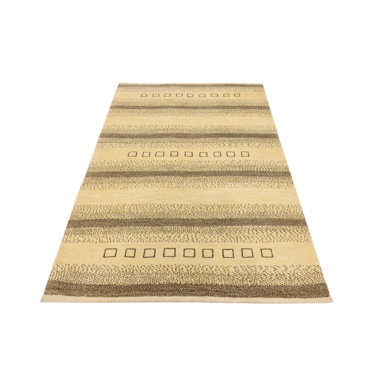 Gabbeh Tæppe - Loribaft Persisk - 173 x 118 cm - beige