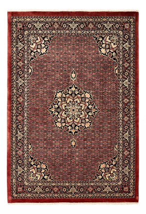 Persisk tæppe - Bijar - Royal - 198 x 139 cm - mørkerød