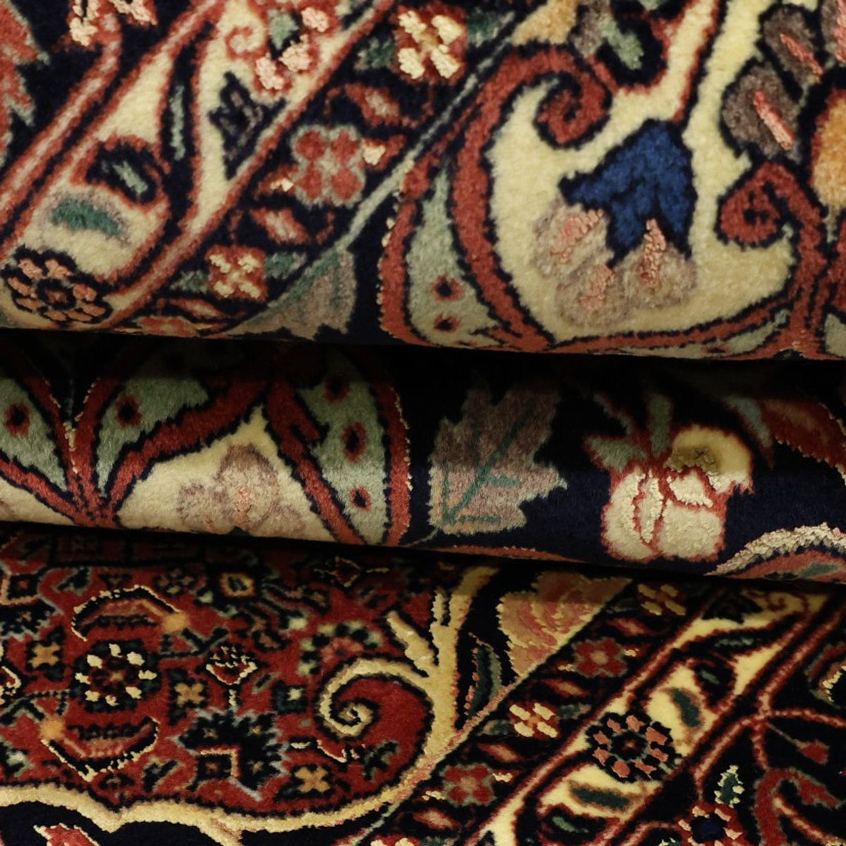 Persisk tæppe - Bijar - Royal - 198 x 139 cm - mørkerød