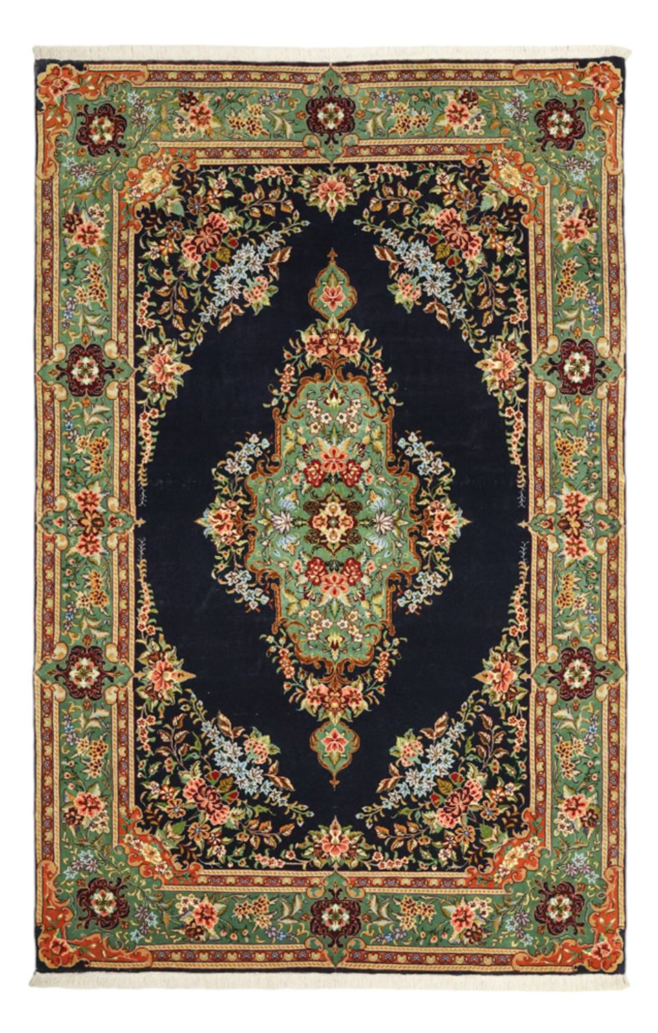 Persisk tæppe - Classic - 161 x 102 cm - mørkeblå