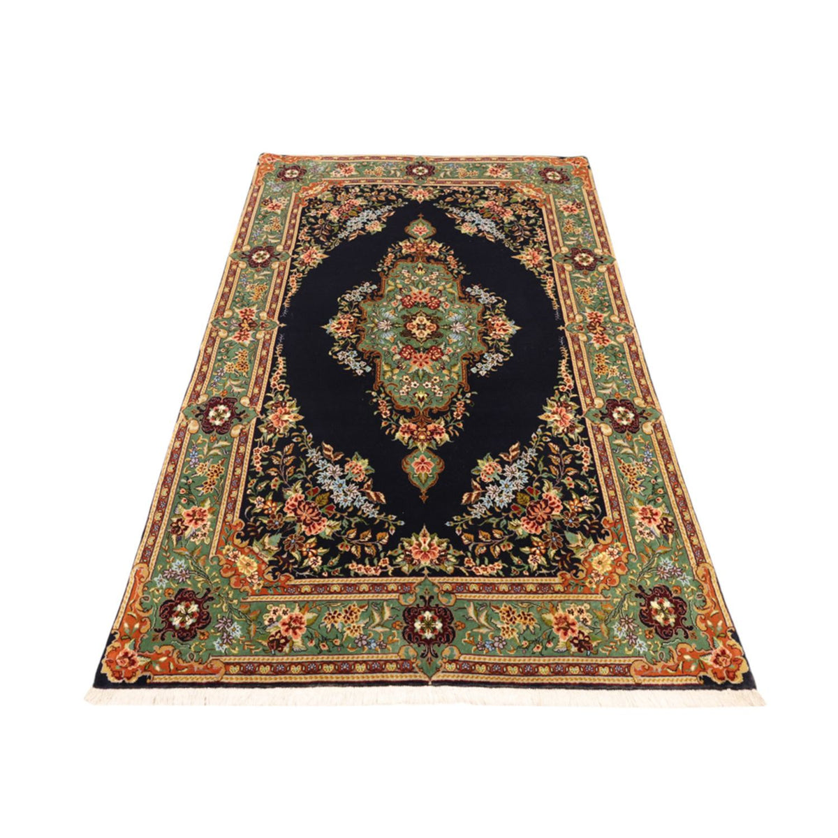 Persisk tæppe - Classic - 161 x 102 cm - mørkeblå