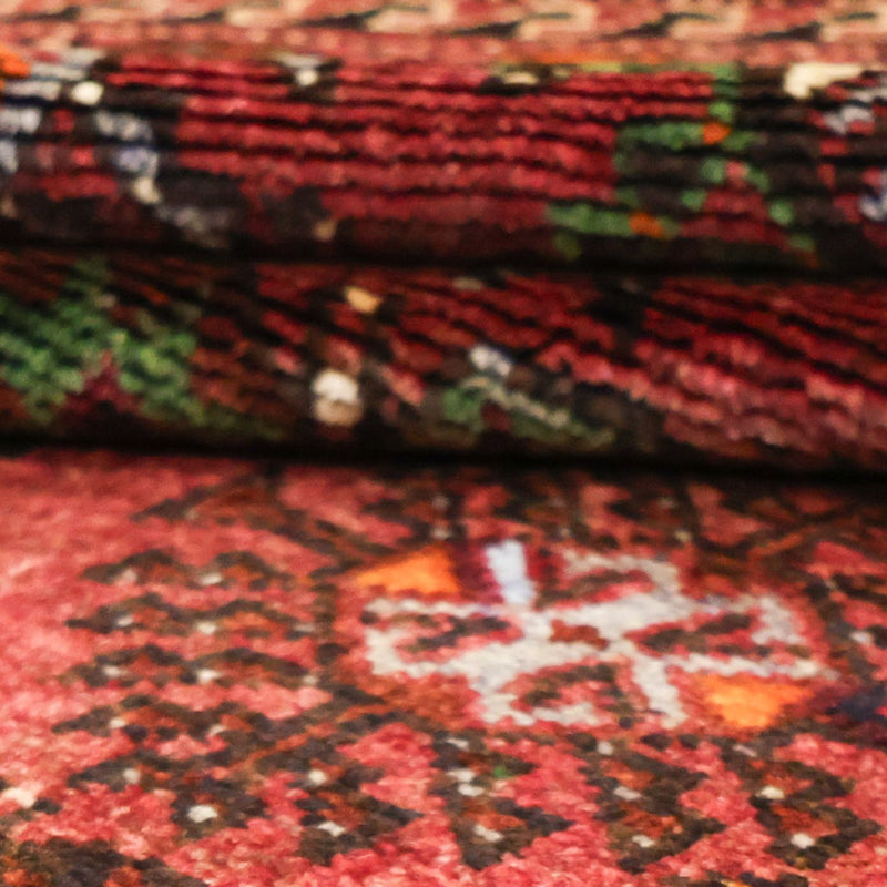 Persisk tæppe - Nomadisk - 300 x 150 cm - mørkerød