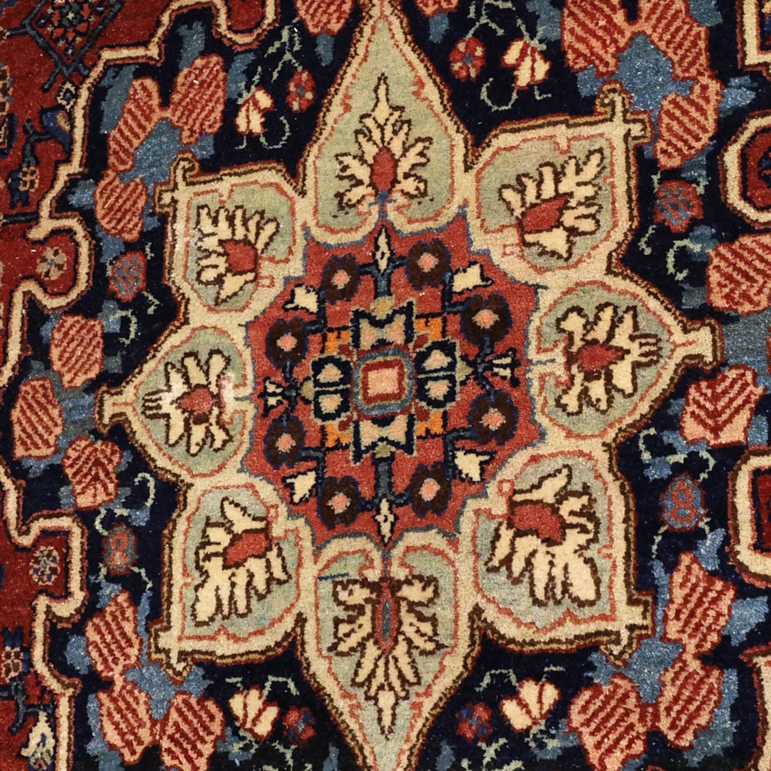 Persisk tæppe - Bijar - Royal - 276 x 168 cm - mørkerød