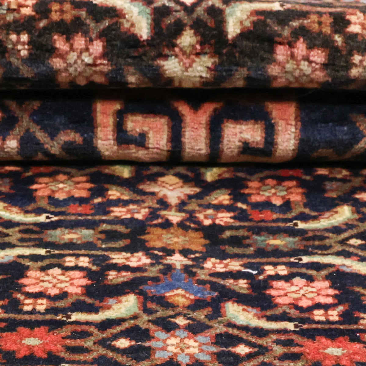 Løber Persisk tæppe - Bijar - 276 x 146 cm - mørkerød