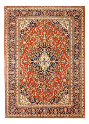 Persisk tæppe - Keshan - 332 x 239 cm - lysrød