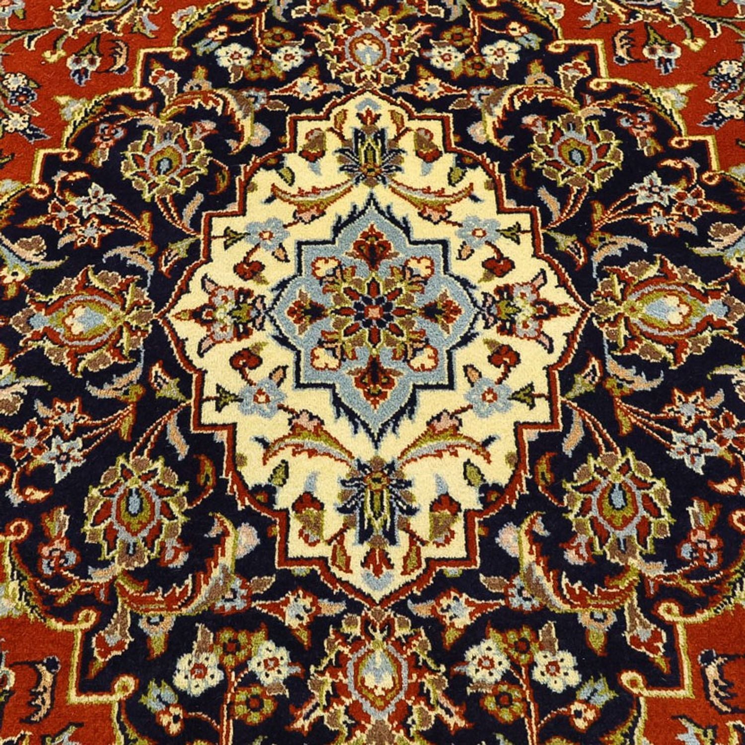 Persisk tæppe - Keshan - 332 x 239 cm - lysrød