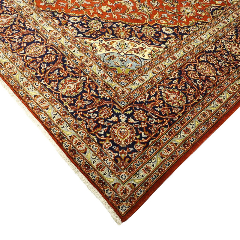 Persisk tæppe - Keshan - 332 x 239 cm - lysrød