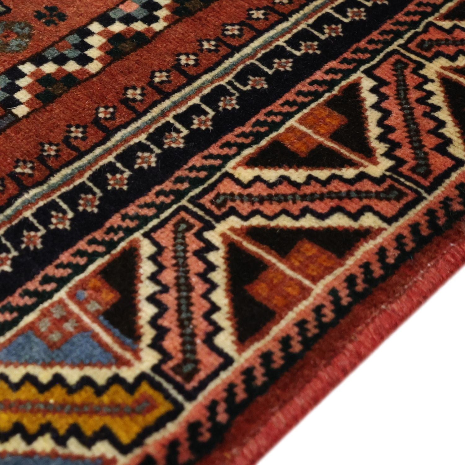 Gabbeh-tæppe - Kashkuli Persisk - 150 x 105 cm - mørkerød