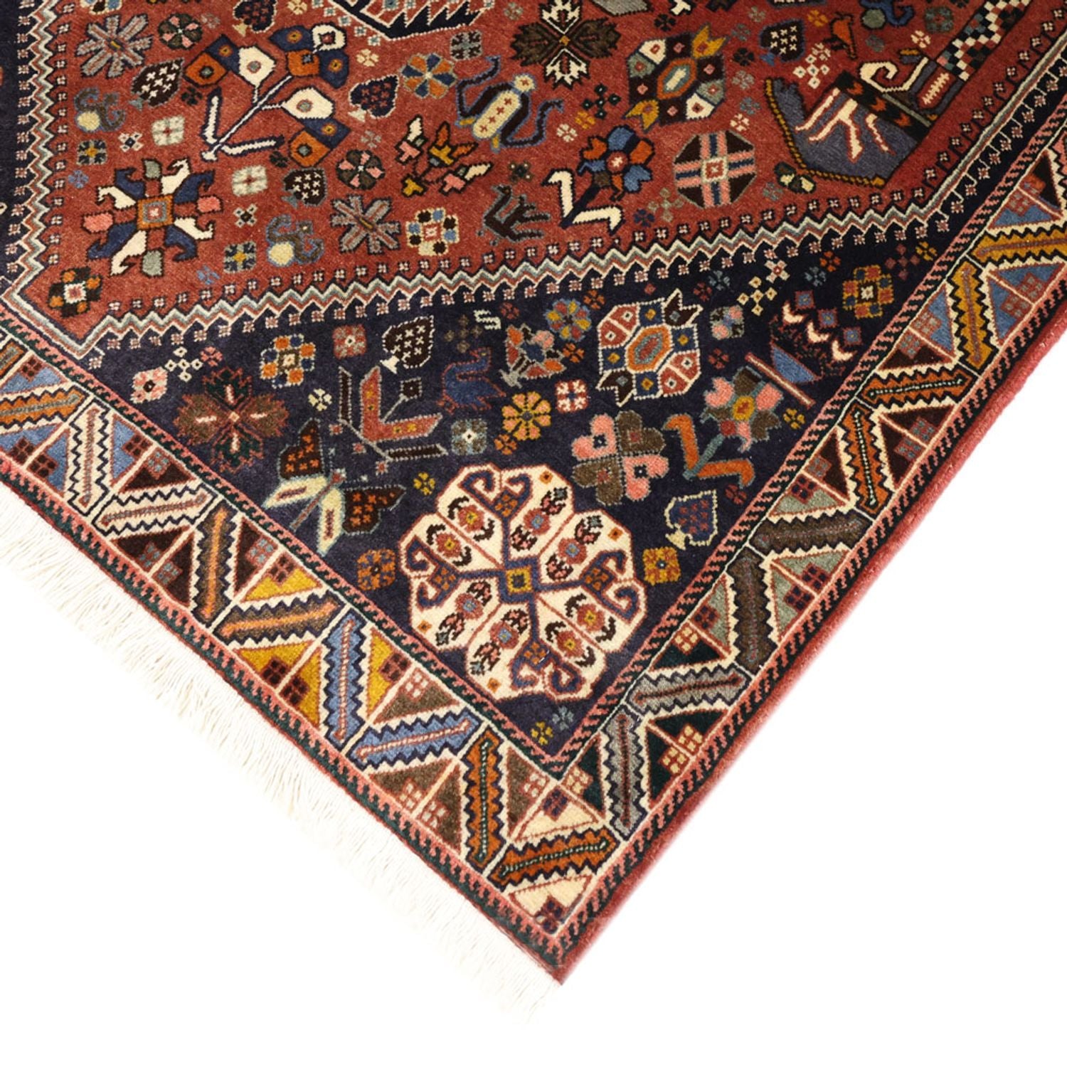 Gabbeh-tæppe - Kashkuli Persisk - 150 x 105 cm - mørkerød