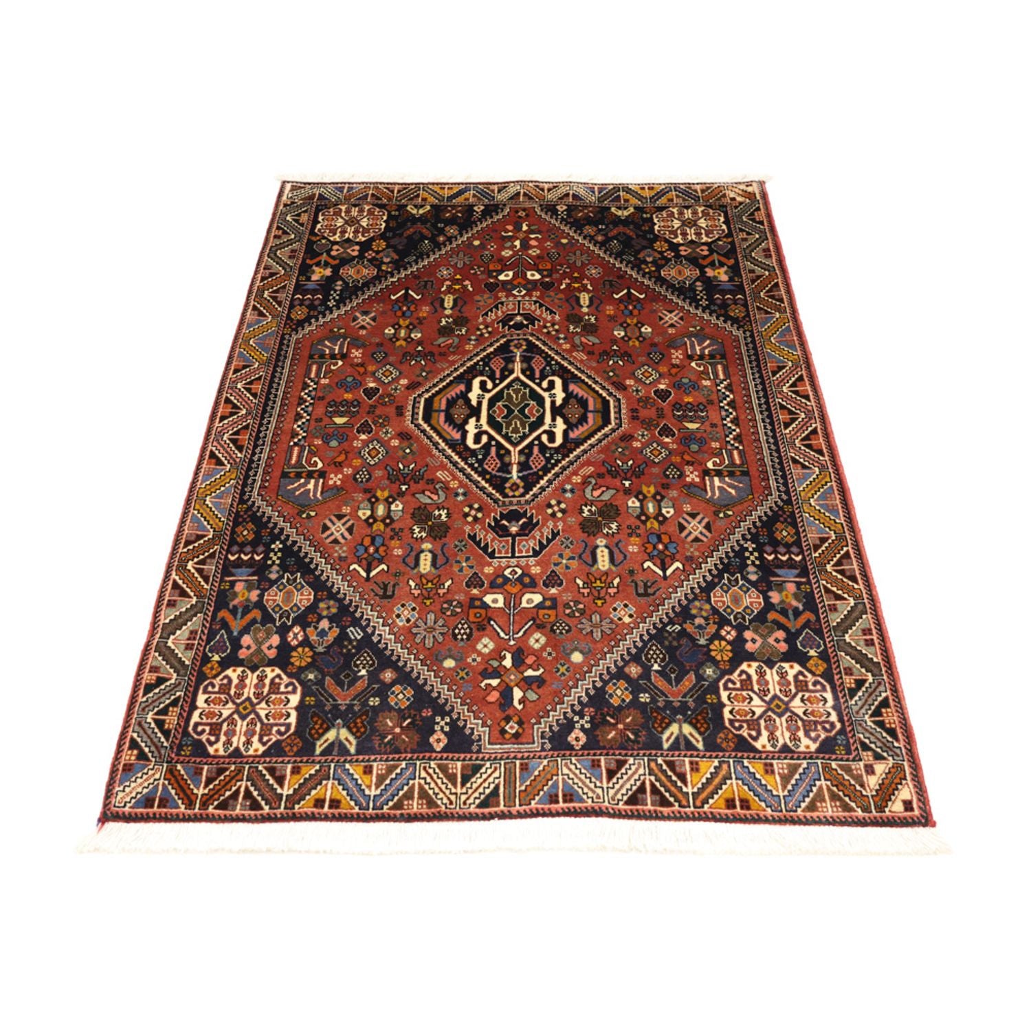 Gabbeh-tæppe - Kashkuli Persisk - 150 x 105 cm - mørkerød