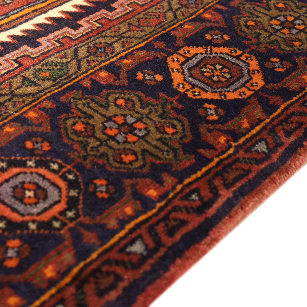 Persisk tæppe - Nomadisk - 158 x 99 cm - mørkerød