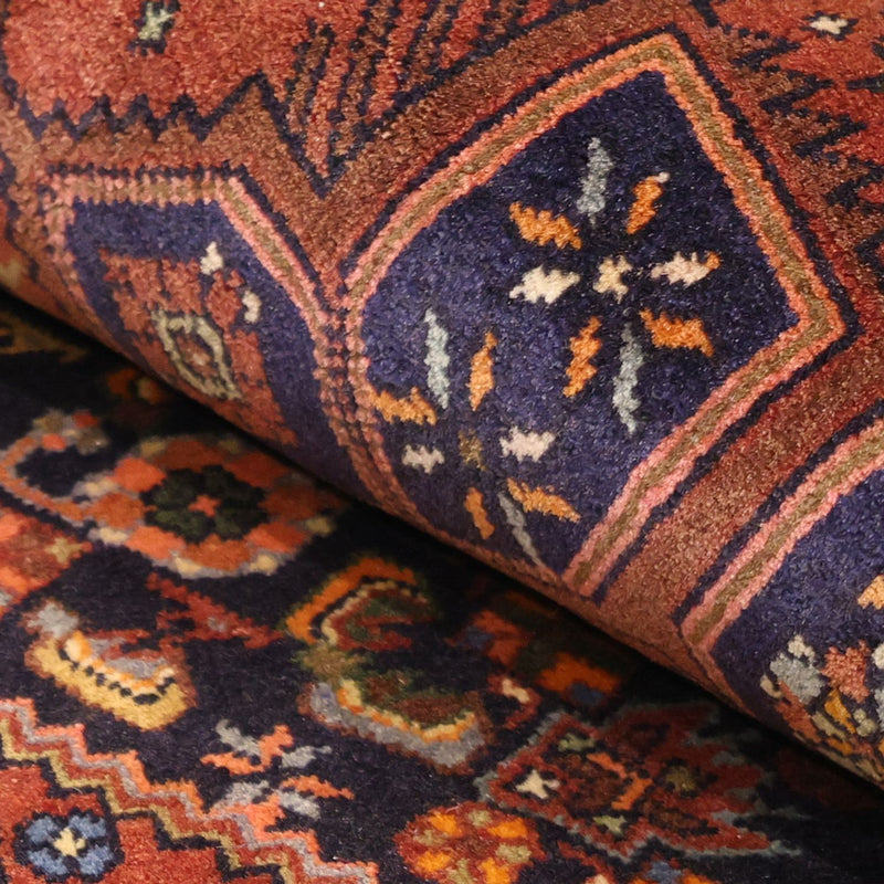 Persisk tæppe - Nomadisk - 158 x 99 cm - mørkerød