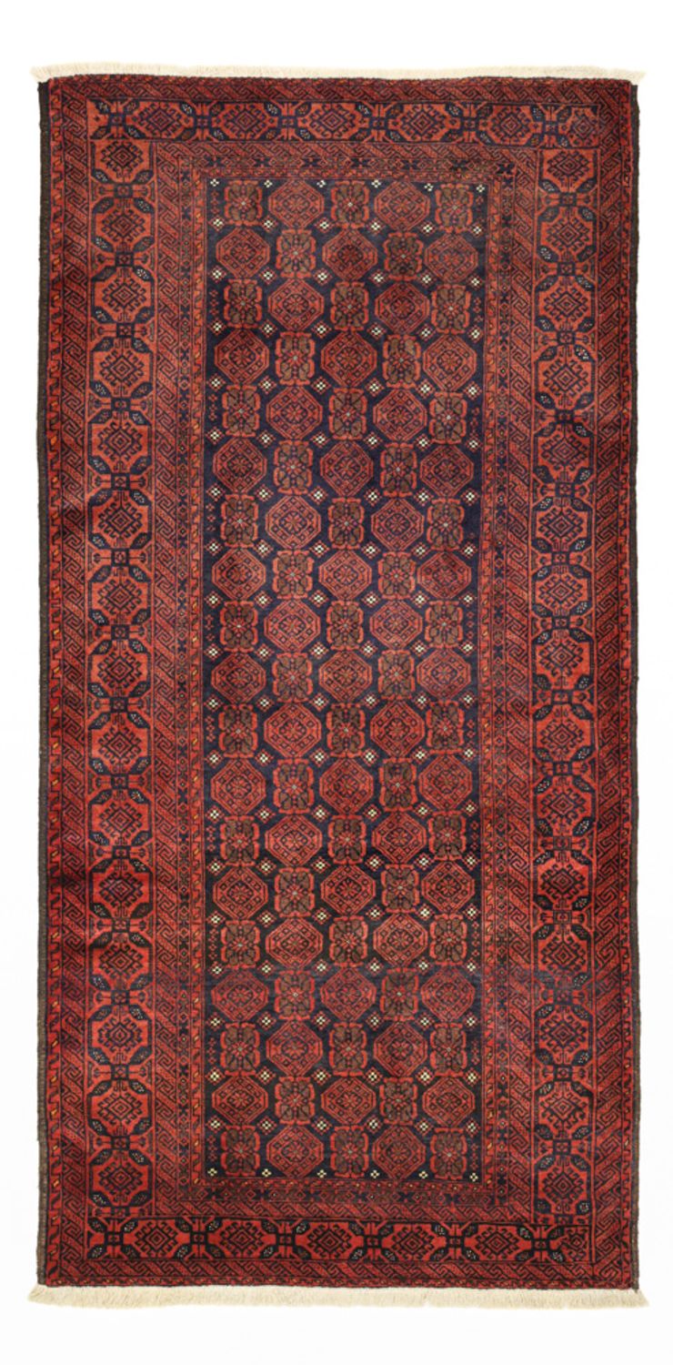 Løber Baluch-tæppe - 215 x 112 cm - mørkerød