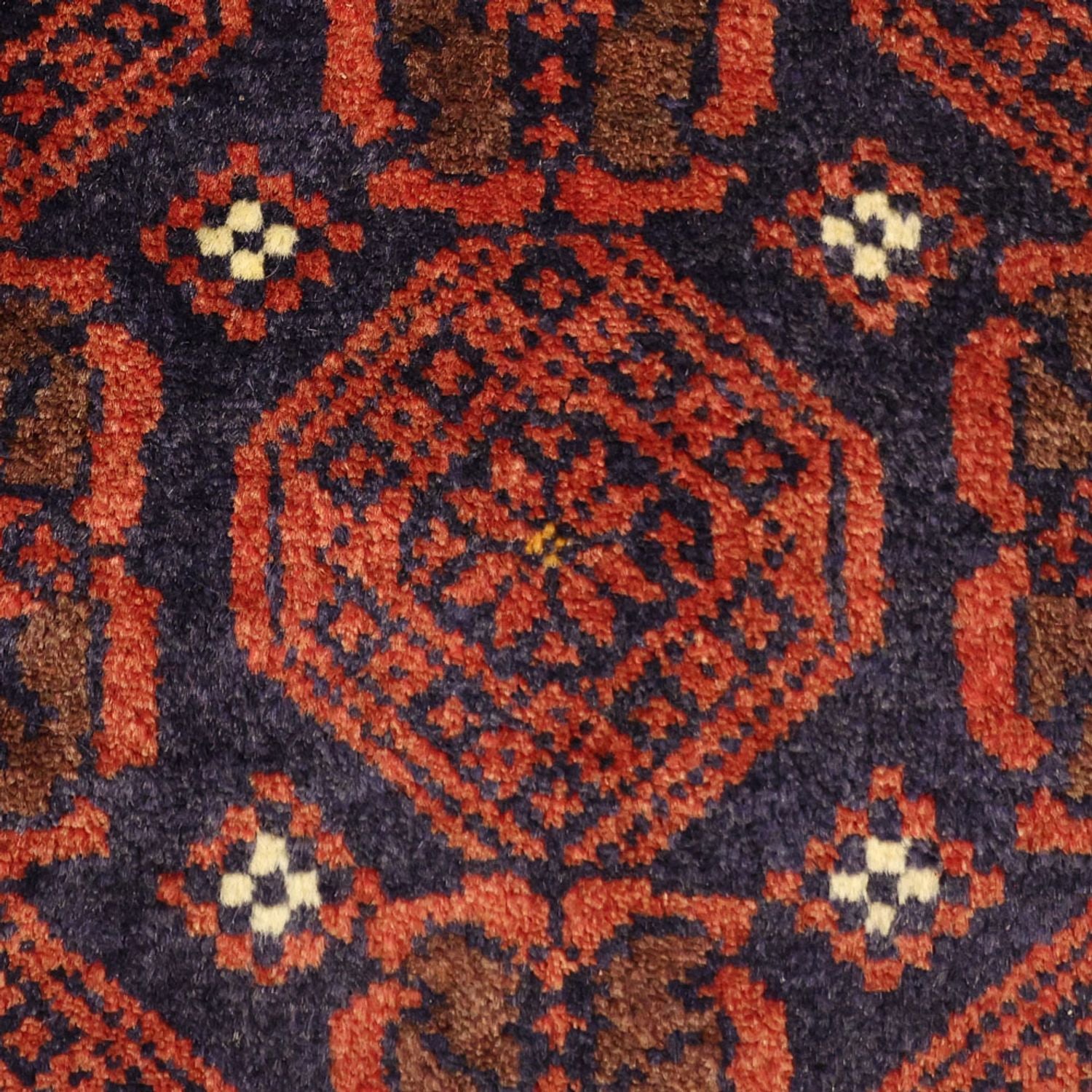 Løber Baluch-tæppe - 215 x 112 cm - mørkerød