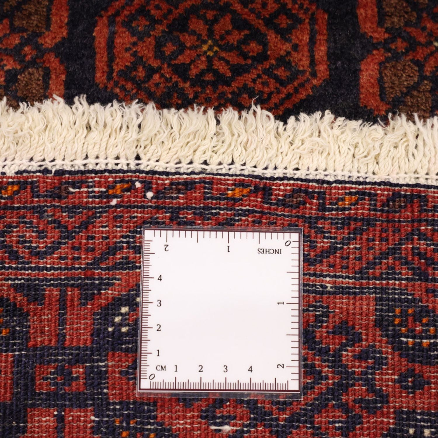 Løber Baluch-tæppe - 215 x 112 cm - mørkerød