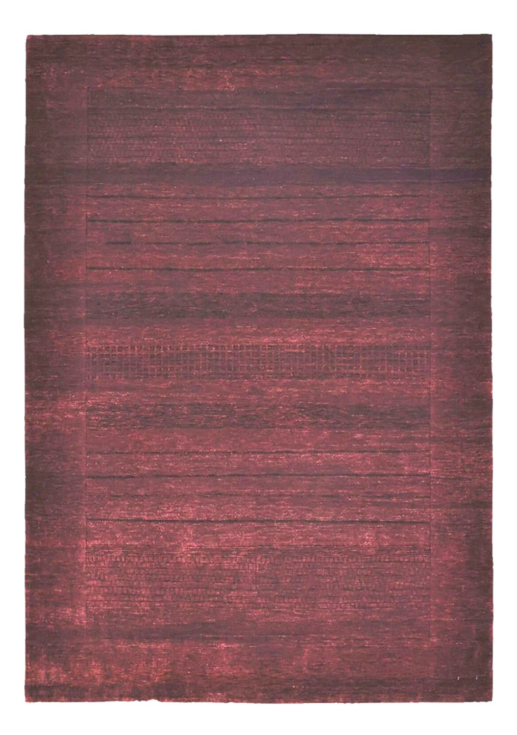 Gabbeh-tæppe - Loribaft Indus - 235 x 166 cm - mørkerød