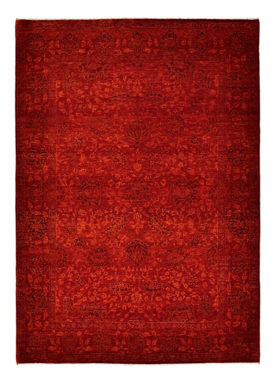 Gabbeh Tæppe - Loribaft Persisk - 200 x 142 cm - rød