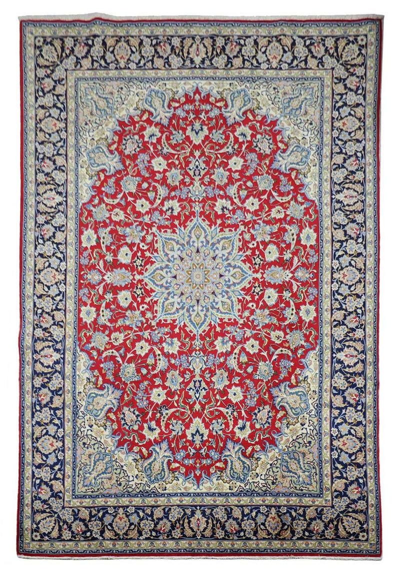 Persisk tæppe - Isfahan - Premium - 303 x 203 cm - rød