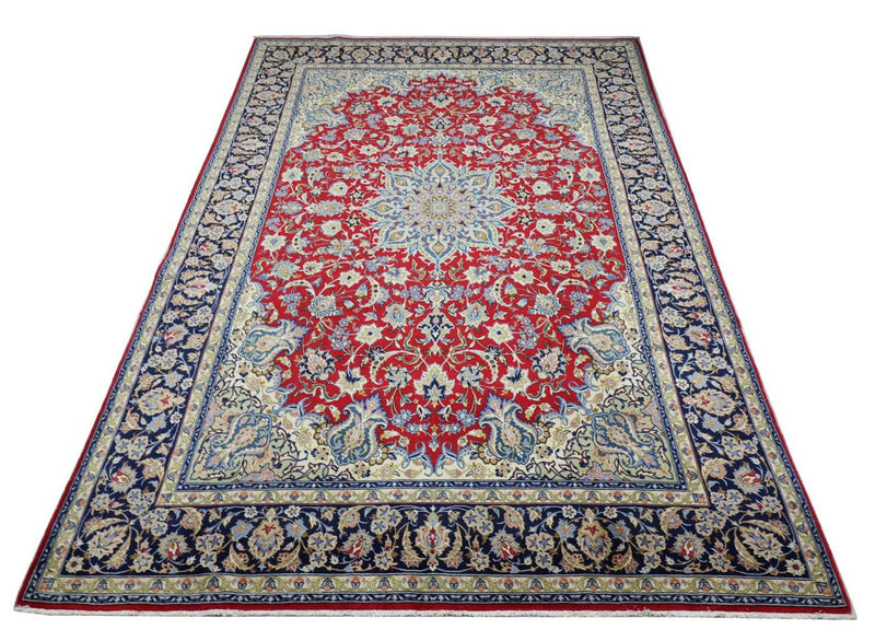 Persisk tæppe - Isfahan - Premium - 303 x 203 cm - rød