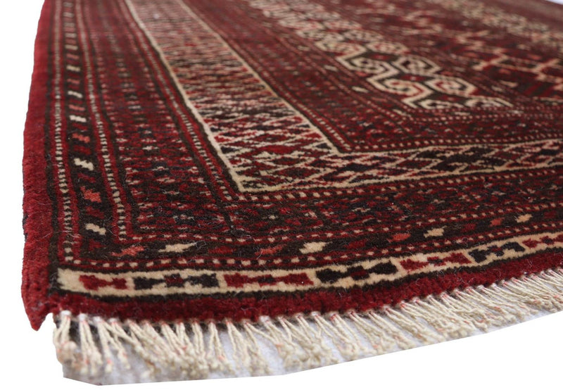 Afghansk tæppe - Bukhara - 120 x 90 cm - mørkerød