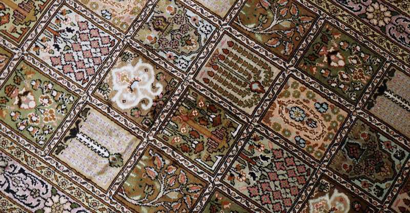 Silketæppe - Kashmir Silk - 152 x 90 cm - brun