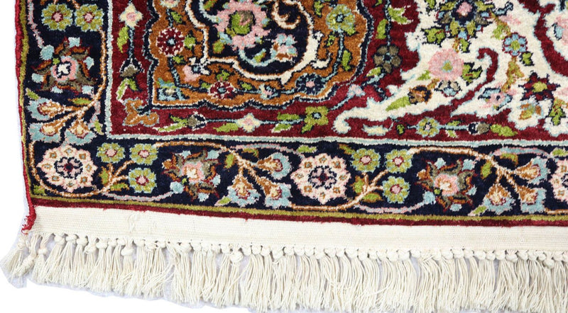 Silketæppe - Kashmir Silk - 152 x 98 cm - sort