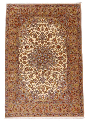Persisk tæppe - Isfahan - Premium - 164 x 112 cm - beige