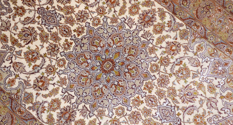 Persisk tæppe - Isfahan - Premium - 164 x 112 cm - beige