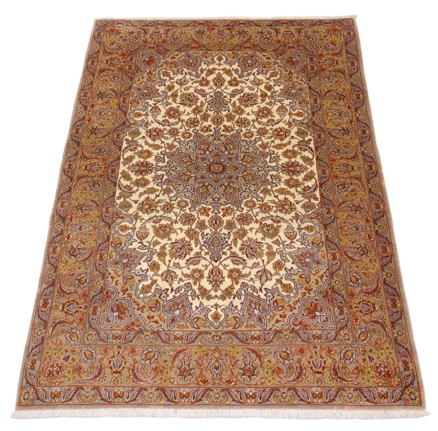 Persisk tæppe - Isfahan - Premium - 164 x 112 cm - beige