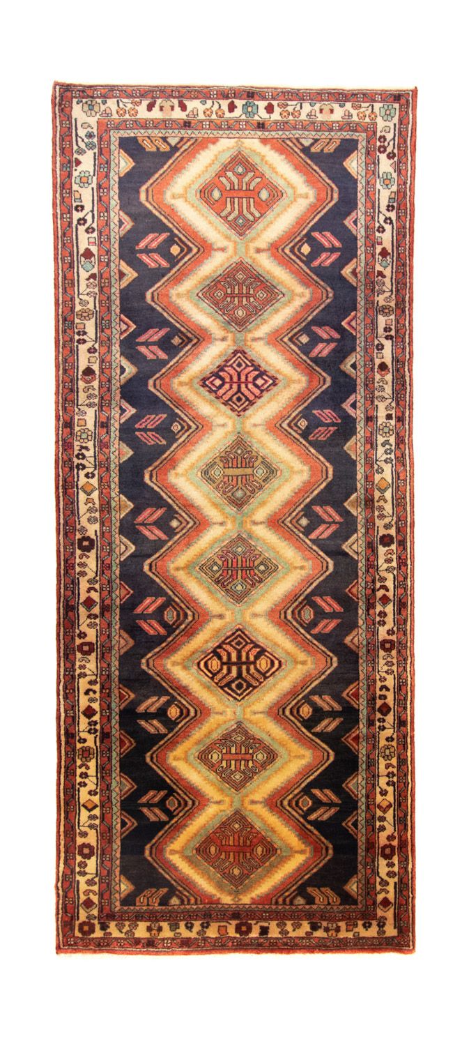 Løber Persisk tæppe - Nomadisk - 312 x 125 cm - blå